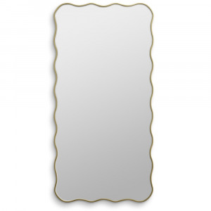 Зеркало в золотой волнистой раме Fancy L Gold (Фэнси) Smal 60*120 см